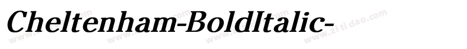 Cheltenham-BoldItalic字体转换