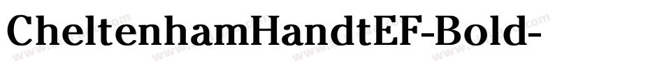 CheltenhamHandtEF-Bold字体转换