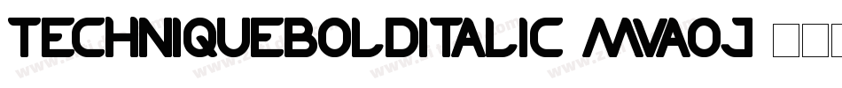 TechniqueBoldItalic-MVAoJ字体转换