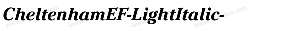 CheltenhamEF-LightItalic字体转换
