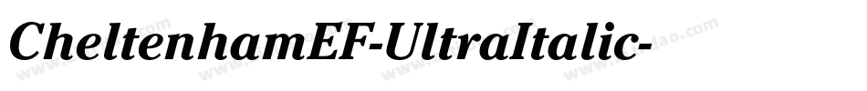 CheltenhamEF-UltraItalic字体转换
