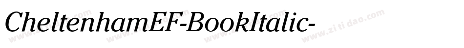CheltenhamEF-BookItalic字体转换