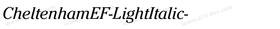 CheltenhamEF-LightItalic字体转换