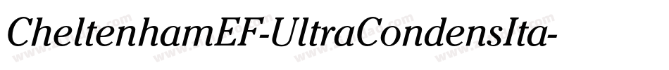 CheltenhamEF-UltraCondensIta字体转换