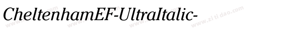 CheltenhamEF-UltraItalic字体转换