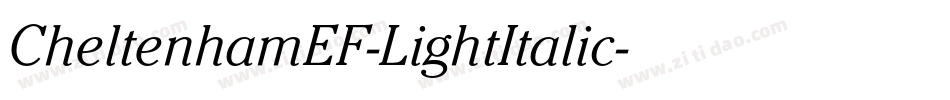 CheltenhamEF-LightItalic字体转换