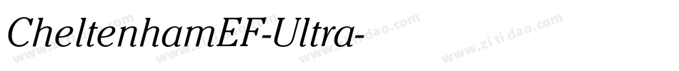 CheltenhamEF-Ultra字体转换