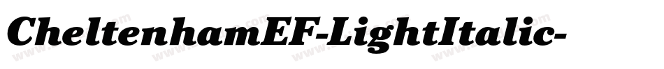 CheltenhamEF-LightItalic字体转换