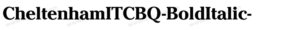 CheltenhamITCBQ-BoldItalic字体转换
