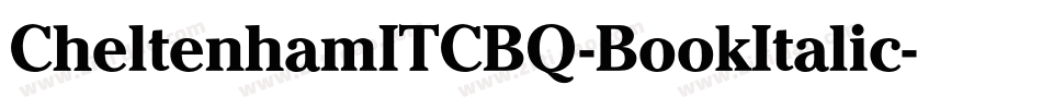CheltenhamITCBQ-BookItalic字体转换