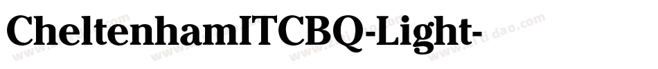 CheltenhamITCBQ-Light字体转换