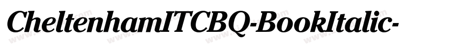 CheltenhamITCBQ-BookItalic字体转换