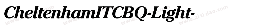 CheltenhamITCBQ-Light字体转换
