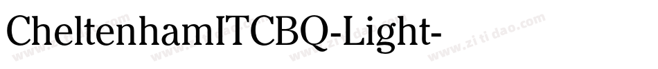 CheltenhamITCBQ-Light字体转换
