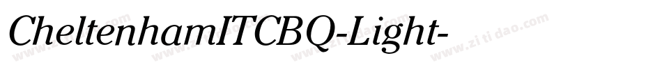 CheltenhamITCBQ-Light字体转换