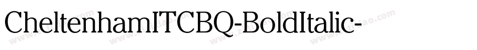 CheltenhamITCBQ-BoldItalic字体转换