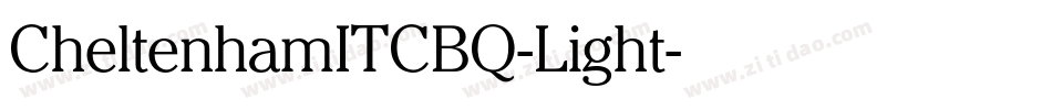 CheltenhamITCBQ-Light字体转换