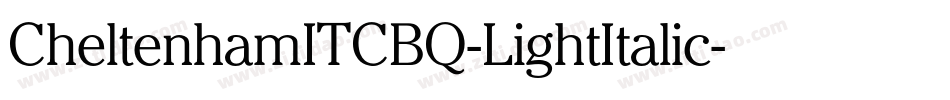 CheltenhamITCBQ-LightItalic字体转换