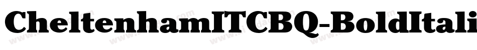 CheltenhamITCBQ-BoldItalic字体转换