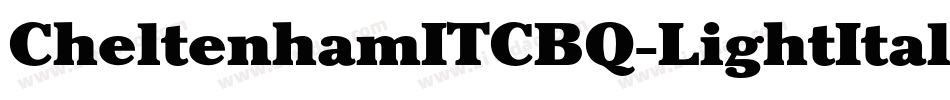 CheltenhamITCBQ-LightItalic字体转换