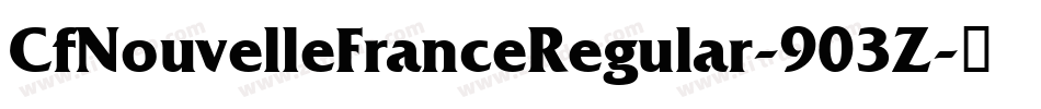 CfNouvelleFranceRegular-903Z字体转换