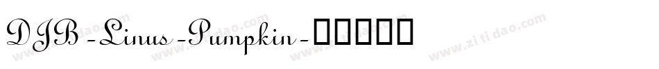 DJB-Linus-Pumpkin字体转换