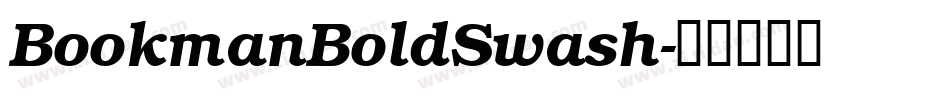 BookmanBoldSwash字体转换