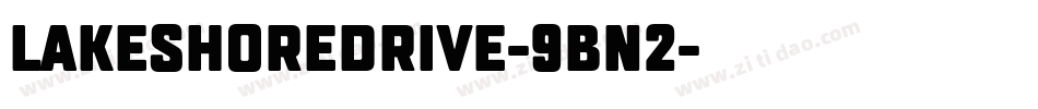 Lakeshoredrive-9Bn2字体转换