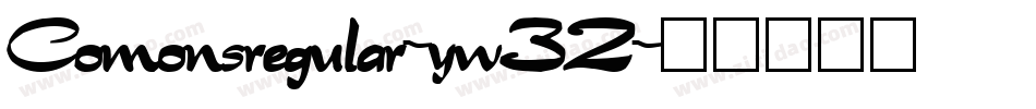 Comonsregular-yw32字体转换
