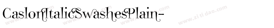 CaslonItalicSwashesPlain字体转换