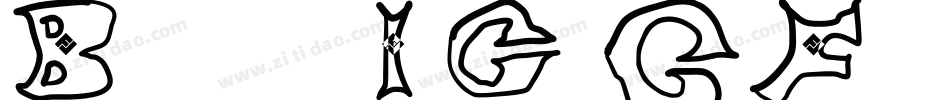 BubbledotICGFineNegative字体转换