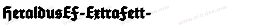 HeraldusEF-ExtraFett字体转换