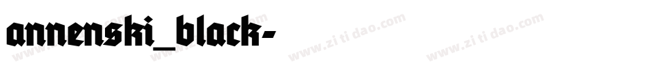 annenski_black字体转换