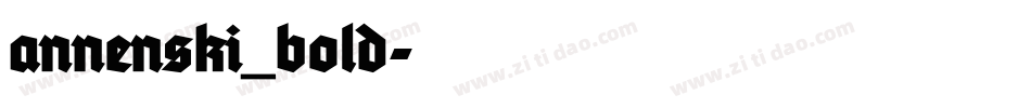 annenski_bold字体转换