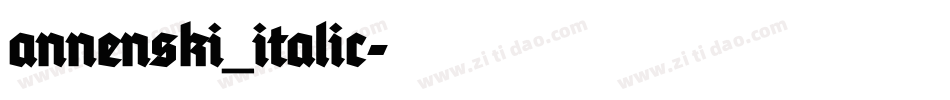 annenski_italic字体转换