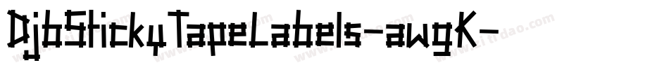 DjbStickyTapeLabels-awgK字体转换