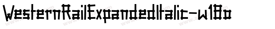 WesternRailExpandedItalic-w1Bo8字体转换
