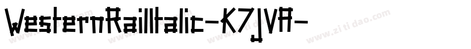 WesternRailItalic-K7JVA字体转换