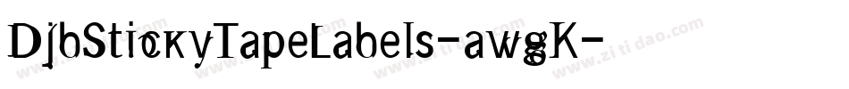 DjbStickyTapeLabels-awgK字体转换