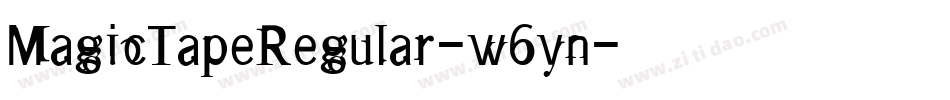 MagicTapeRegular-w6yn字体转换