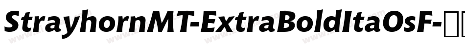 StrayhornMT-ExtraBoldItaOsF字体转换
