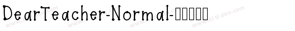 DearTeacher-Normal字体转换