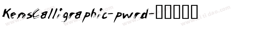 KensCalligraphic-pwrd字体转换