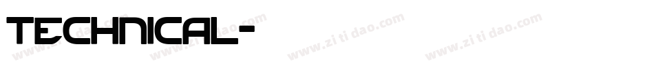 Technical字体转换