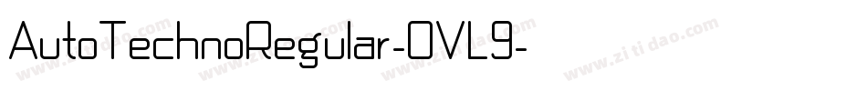 AutoTechnoRegular-0VL9字体转换