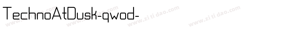 TechnoAtDusk-qwod字体转换