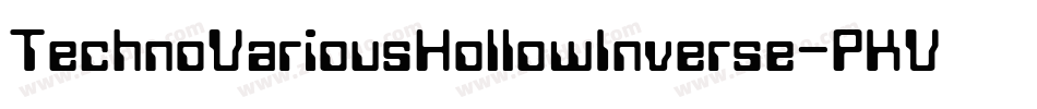 TechnoVariousHollowInverse-PKV87字体转换