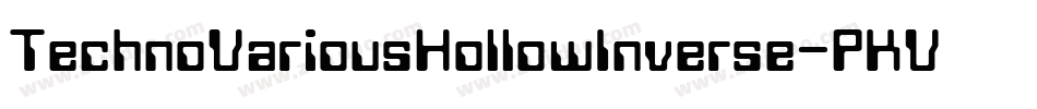 TechnoVariousHollowInverse-PKV87字体转换