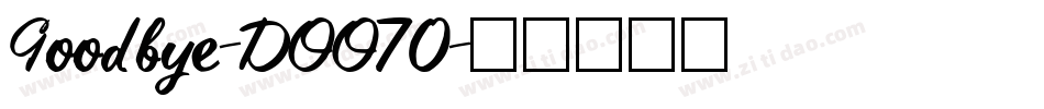 Goodbye-DOO70字体转换