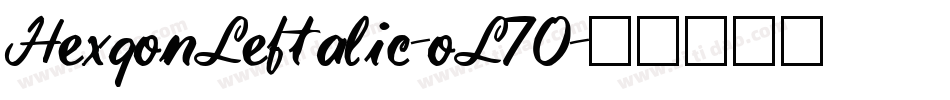 HexgonLeftalic-oL70字体转换